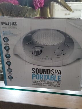 Homedics SoundSpa Portable Sound Machine - White and Silver